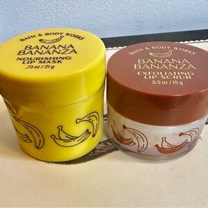 Bath & Body Works Banana Bananza Exfoliating Lip Scrub & Mask Set